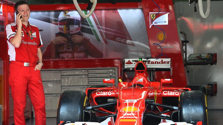 James Allison next to his first full Ferrari creation