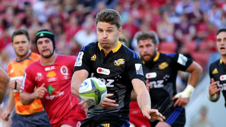 Beauden Barrett: Kicked 15 points in Brisbane to become the highest points scorer for the Hurricanes