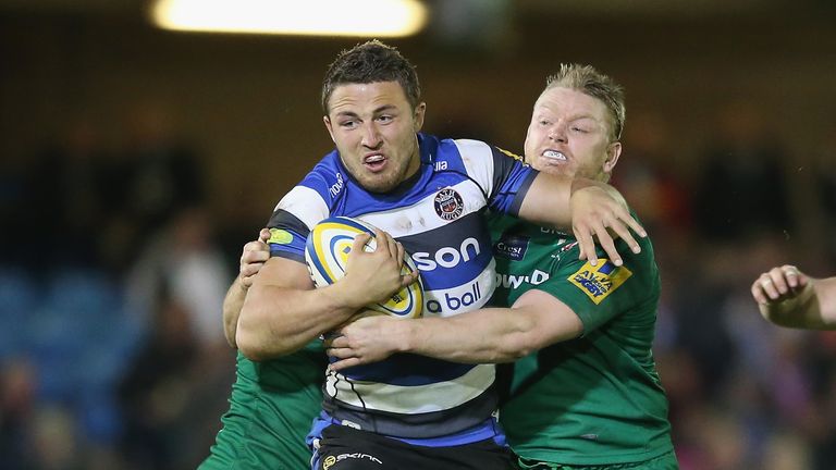 Sam Burgess: Scored Bath's fourth try in the rout of London Irish
