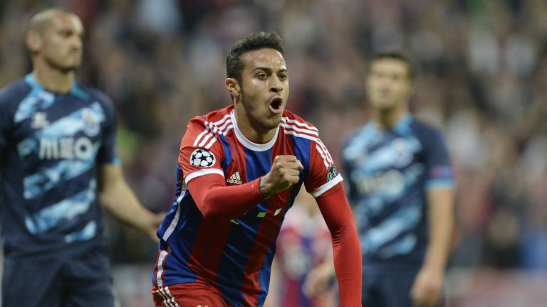 Thiago Alcantara opened the scoring for Bayern