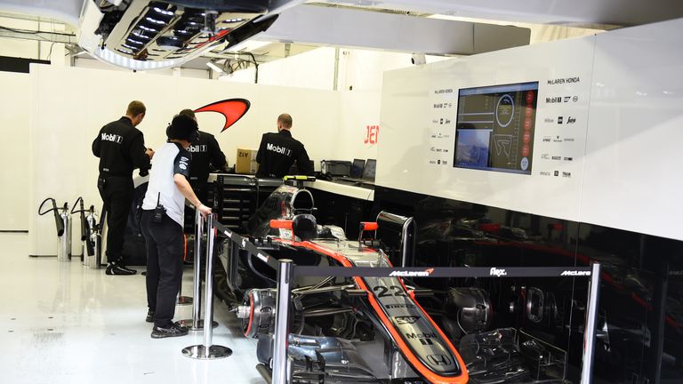 Jenson Button's MP4-30 was rarely on track at Sakhir