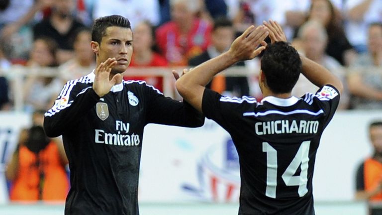Ronaldo is playing further forward and Messi further back