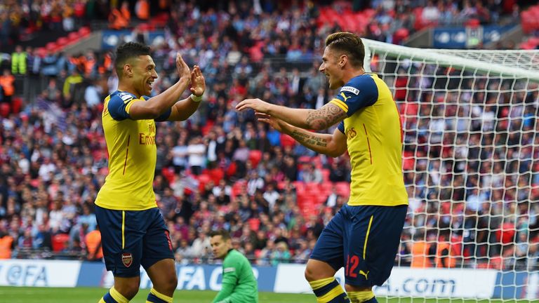 Olivier Giroud: Sealed a 4-0 victory for Arsenal very late on