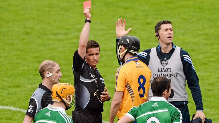 Clare's Pat Donnellan was sent off against Limerick 