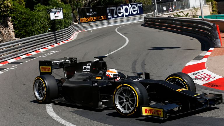 Martin Brundle completes demonstration run of GP2 car with 18 inch Pirelli tyres
