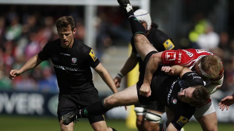 Matt Kvesic was sent off for this tip tackle on Tomás O'Leary