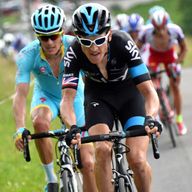 Geraint Thomas goes on the attack during the second stage of the Tour de Suisse