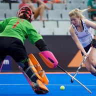 Sophie Bray scores her second goal for Great Britain