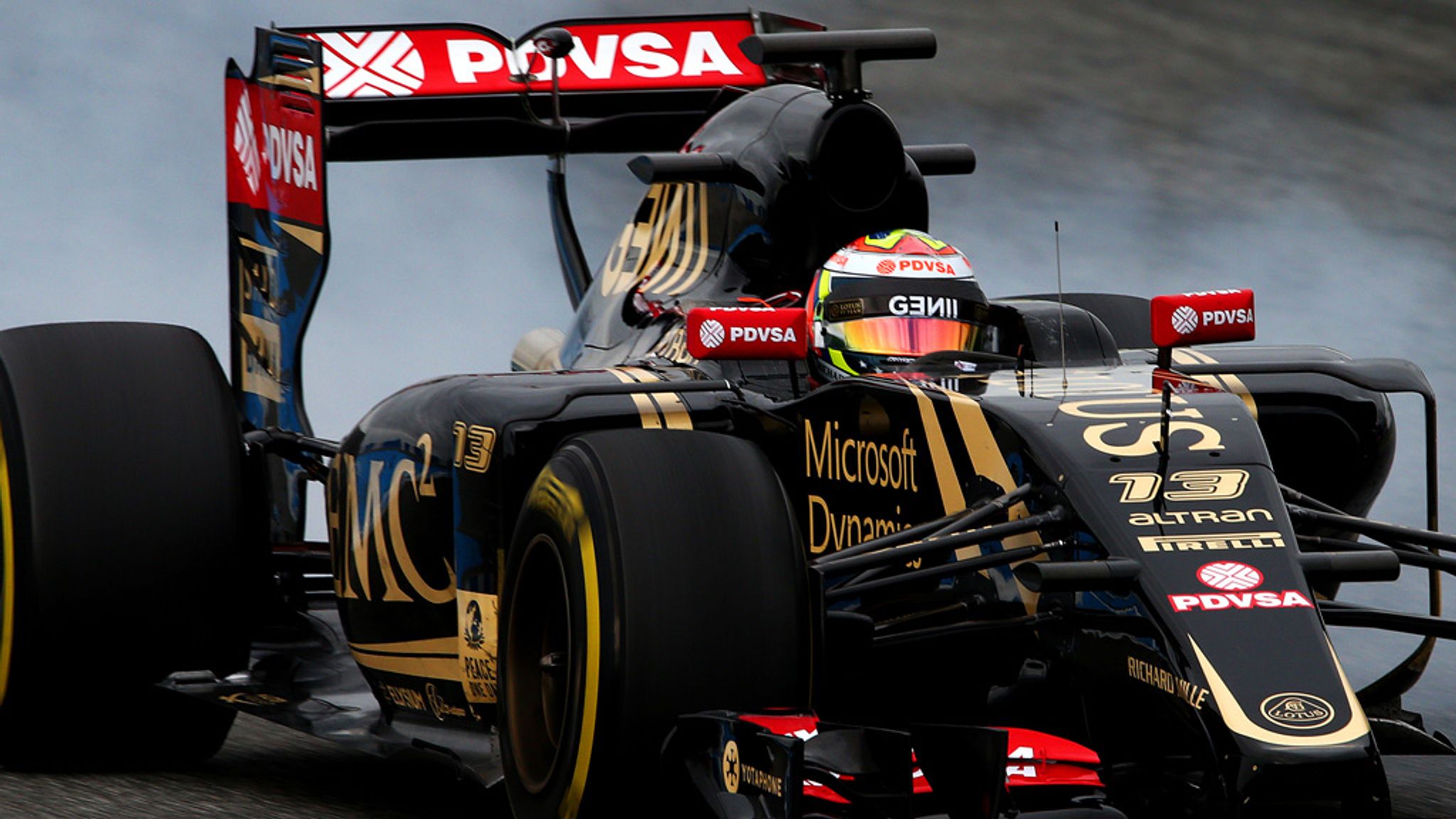 Lotus f1 team team mate pastor maldonado hi-res stock photography