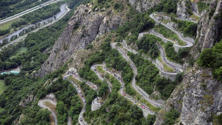 But arguably the most dramatic road visited in 2015 was the Lacets de Montvernier in both the Criterium du Dauphine and Tour de France (Picture: Eric Feferberg, AFP)