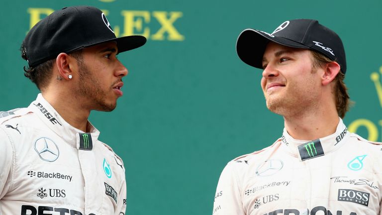 Lewis Hamilton and Nico Rosberg on the Spielberg podium