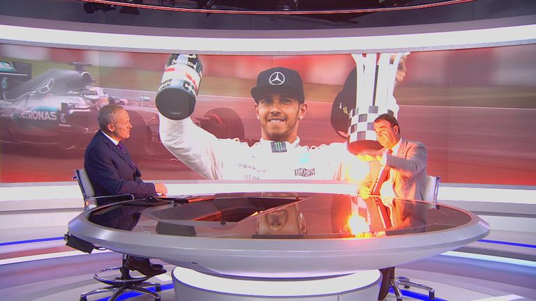 Nigel Mansell sets fire to his list of ideas for the future of F1 on the Sky Sports News HQ set