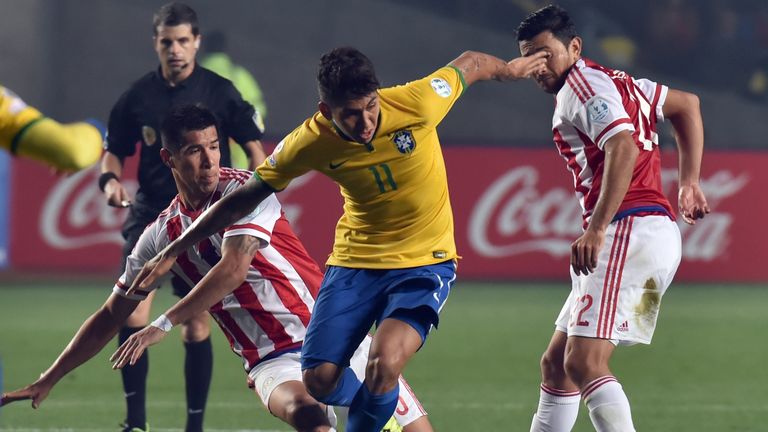 Roberto Firmino, in action against Paraguay, had a mixed tournament