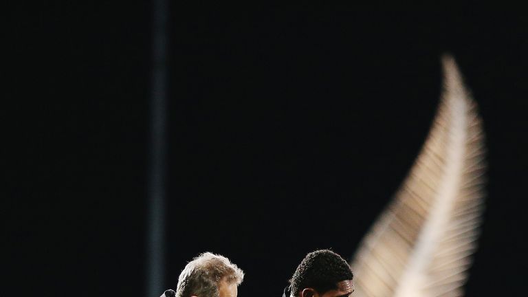 Naholo leaves the field against Argentina after suffering a hairline fracture