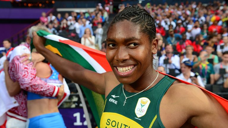 Semenya won silver in the 800m at the 2012 Olympic Games in London