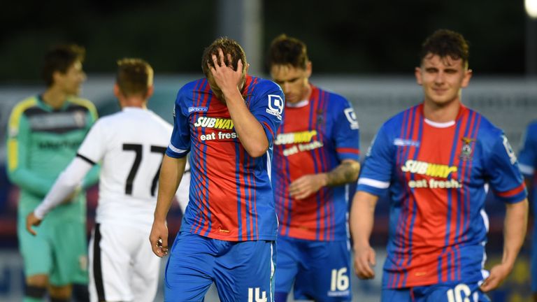 Inverness lost 1-0 in their first European fixture in the Highlands