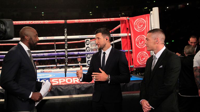 Froch is happy being on the 'safe' side of the ropes on Fight Night