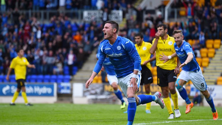 Michael O'Halloran: Puts St Johnstone 1-0 up