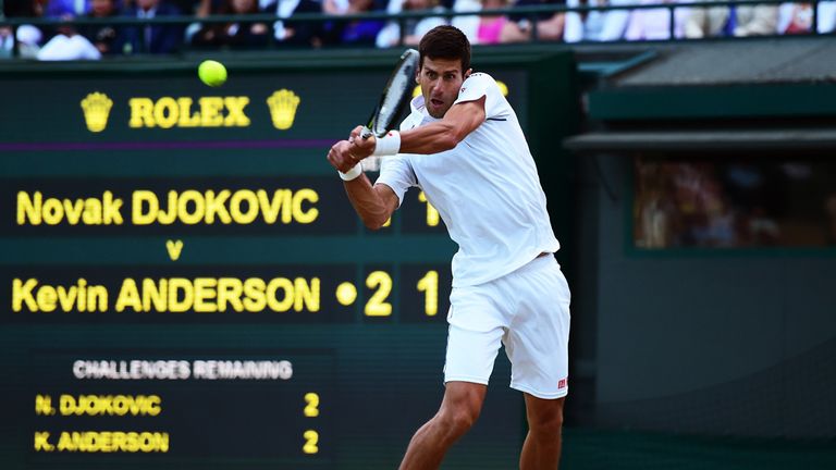 Novak Djokovic: Battled back form two sets down to beat Kevin Anderson