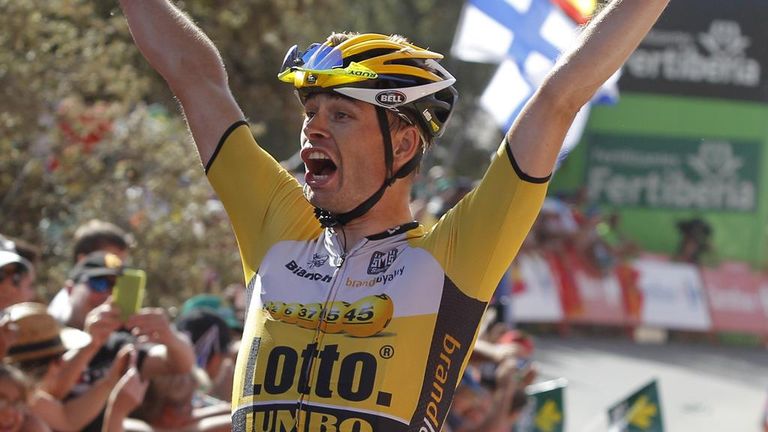 Breakaway rider Bert-Jan Lindeman won stage seven