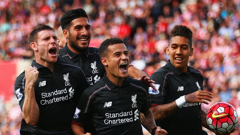 Coutinho: scored Liverpool's winning goal late on at Stoke