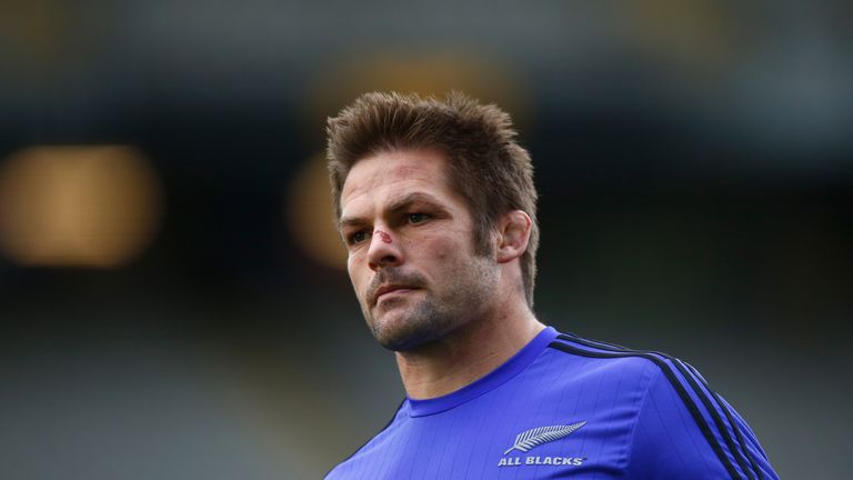 Richie McCaw during the All Blacks Captain's Run at Eden Park on Friday