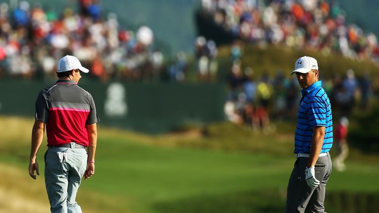 Rory McIlroy is four behind Jordan Spieth at the halfway stage