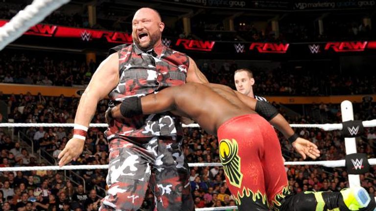 Bubba Ray Dudley grapples with Kofi Kingston
