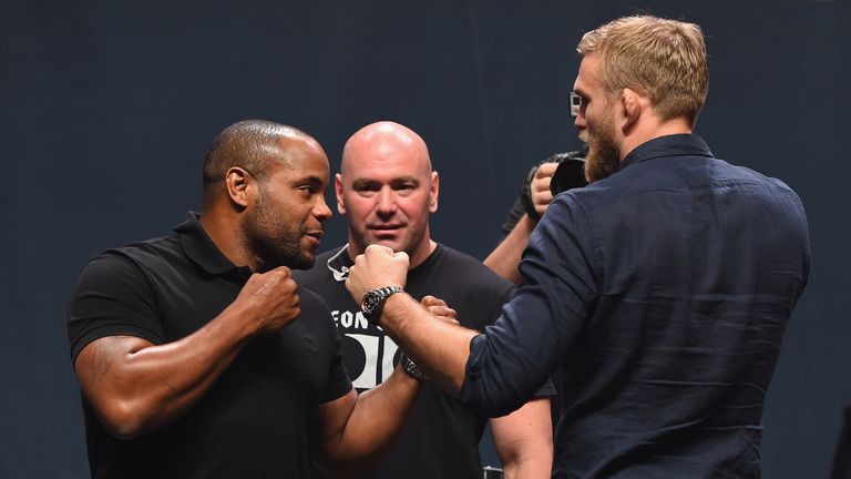 Cormier (L) will defend his world title against Gustafsson (R) next