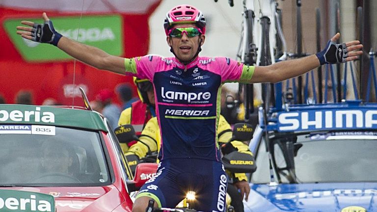 Nelson Oliveira claimed a solo victory on stage 13
