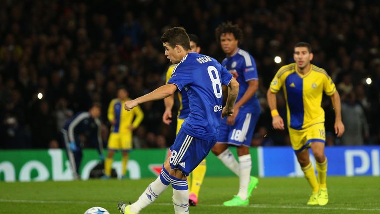Oscar stroked home Chelsea's second from the penalty spot
