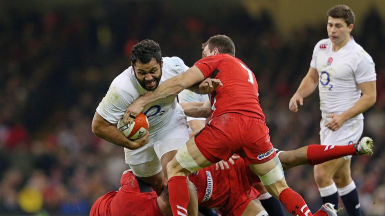 Billy Vunipola is tackled by Sam Warburton during England's Six Nations win over Wales last February