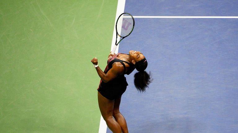 Serena Williams And Simona Halep In Us Open Semi Final Action Tennis News Sky Sports