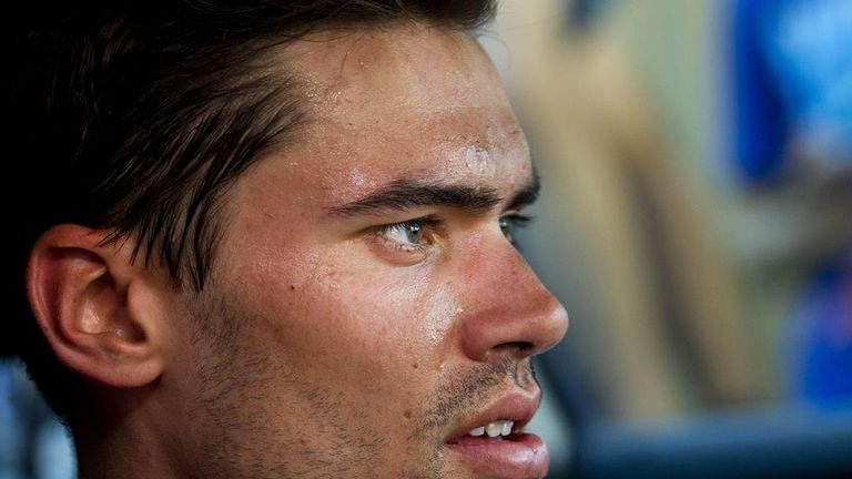 Tom Dumoulin's face was a picture of disappointment after his bid to win the Vuelta collapsed on the penultimate stage (Picture: Jaime Reina, AFP)