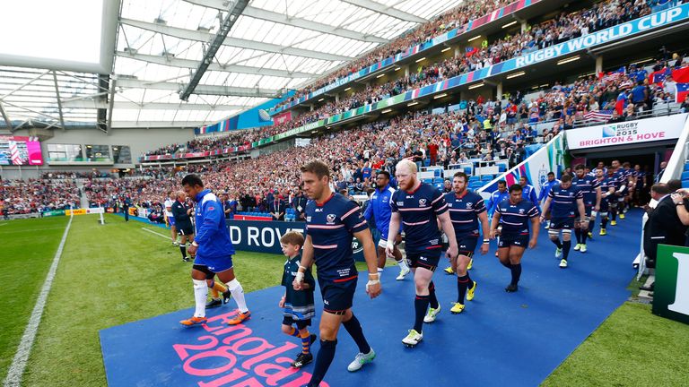 The Brighton Community Stadium was in full voice for the match following yesterday's shock victory for Japan over South Africa.