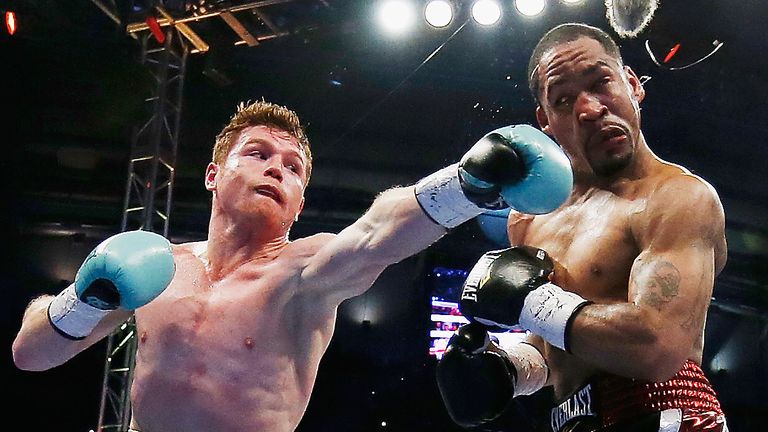 Canelo (left) is a big-puncher and a huge risk for Khan, says Carl