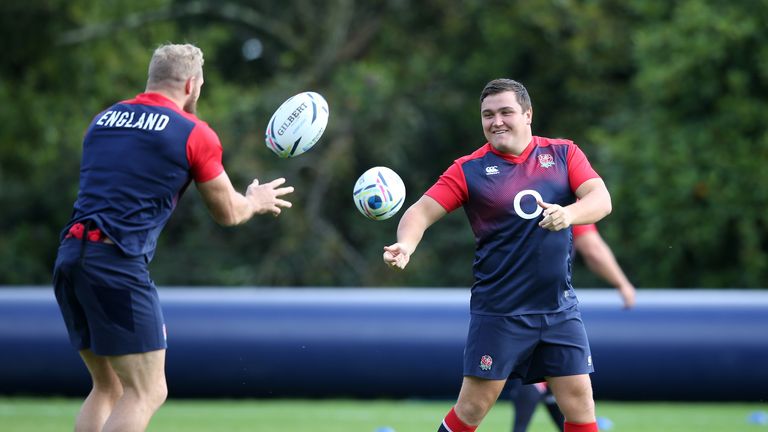 Jamie George (right) will hope to get some game time against Uruguay in Manchester