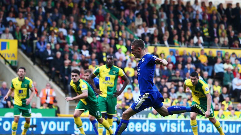Jamie Vardy has had more shots on target than anyone else in the Premier League