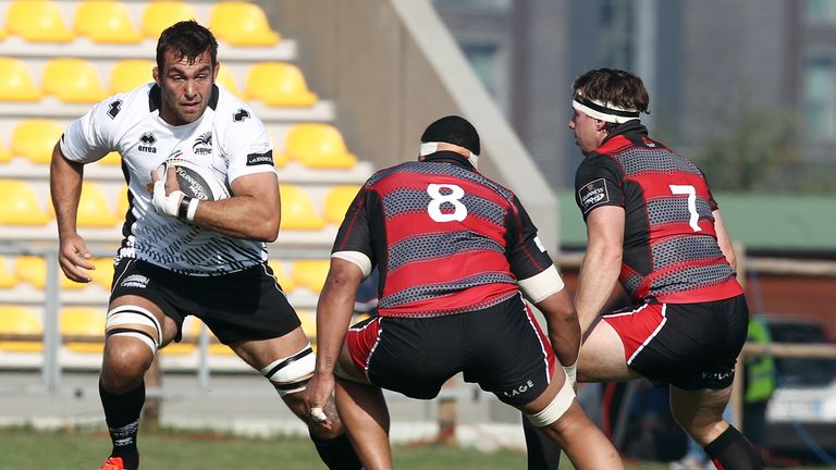 Quintin Geldenhuys was one of the seven World Cup players welcomed back into the Zebre lineup. 