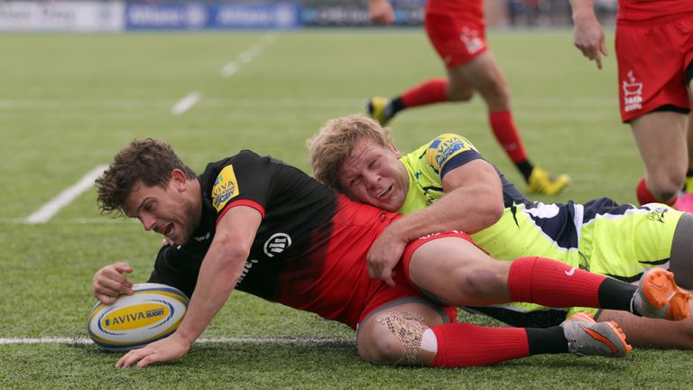 Tim Streather also crossed for Saracens as they over powered Sale