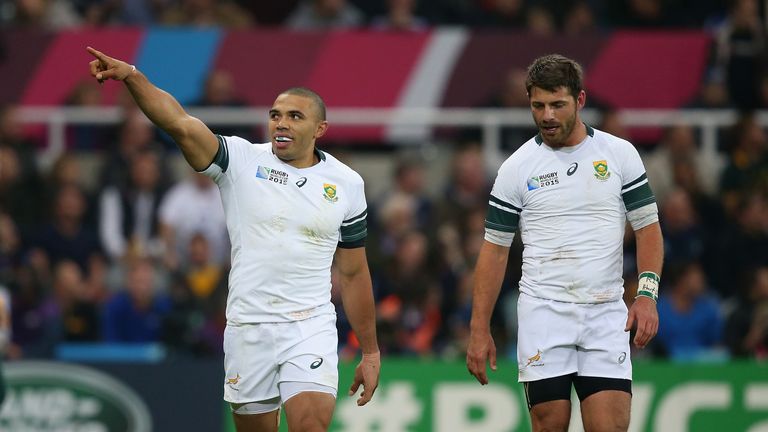 Bryan Habana (left) and South Africa produced an impressive performance marked by improvement