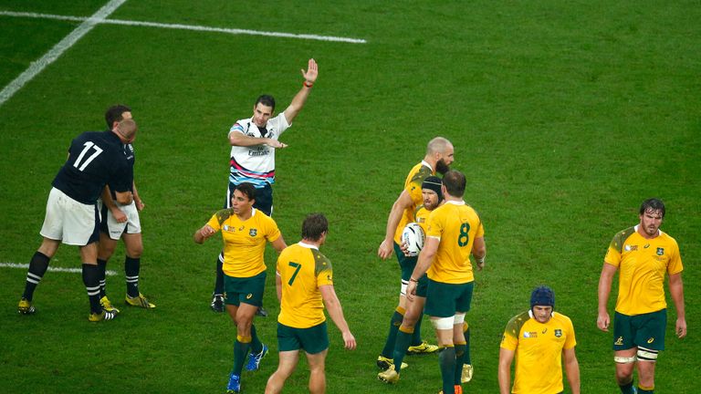 Referee Craig Joubert awards Australia a late match-winning penalty