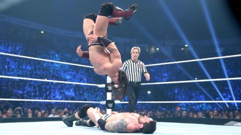 Neville shows his agility against King Barrett