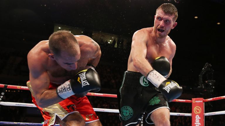 Scott Cardle(left) and Sean Dodd (right) were involved in a cracking lightweight scrap