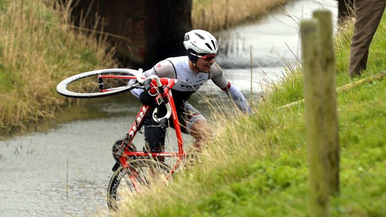 Gert Steegmans was blown into a canal during last year's Gent-Wevelgem