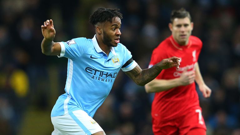 Raheem Sterling of Manchester City had a quiet game against his former club