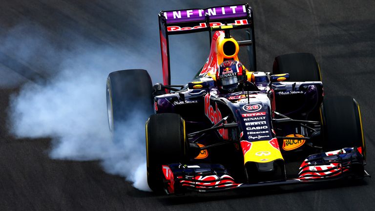 Daniil Kvyat stuck with the old engine and finished seventh