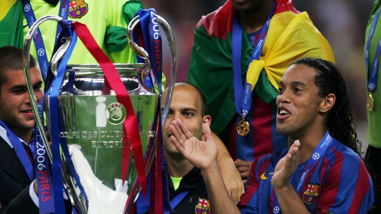 The forward won the Champions League in the 2005/06 season with Barcelona