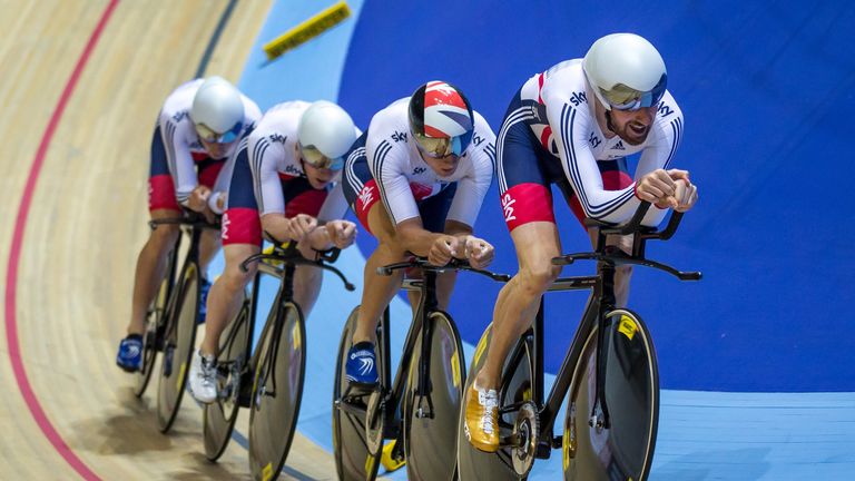 Sir Bradley Wiggins is part of Britain's men's team pursuit