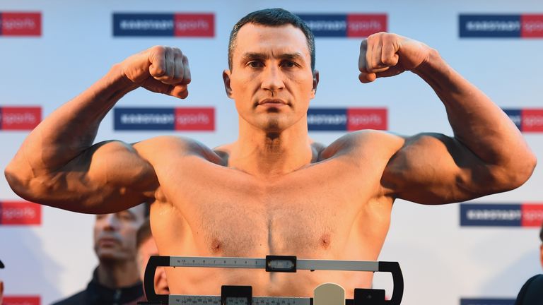 Wladimir Klitschko weighed 17st 7lbs